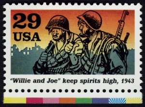 USA #2765h 29c MNH (WWII 1943: Willie and Joe keep spirits high)