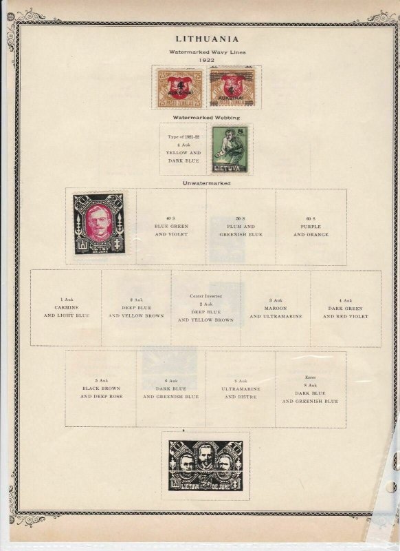 lithuania stamps page ref 17075