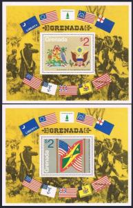 Grenada 628-635,C29-C32,MNH.Michel 657-668,Bl.42-43. USA-200,1976.Leaders,Flags,