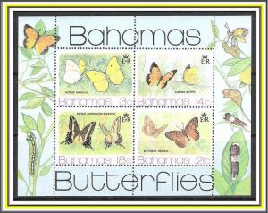Bahamas #373a Butterflies Souvenir Sheet MNH