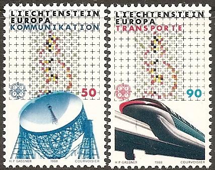LIECHTENSTEIN  880-81 MNH 1988 EUROPA-TRANSPORT and COMMUNIC