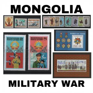 Thematic Stamps - Mongolia - Military War - Choose from dropdown menu