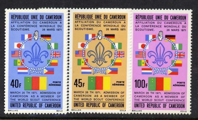 Cameroun C202-4 MNH Scouts, Flags