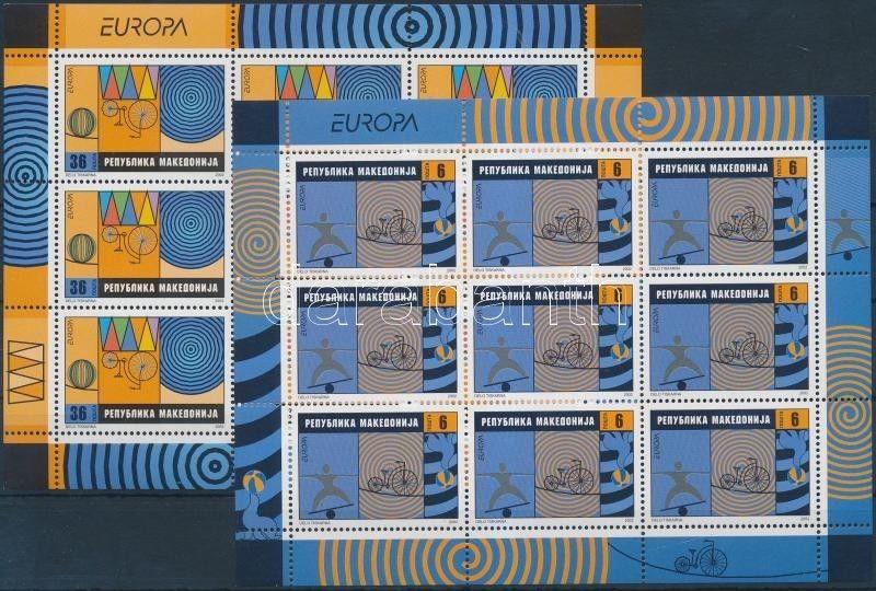 Makedonien stamp Europa CEPT minisheet set MNH 2002 Mi 254-255 WS176060