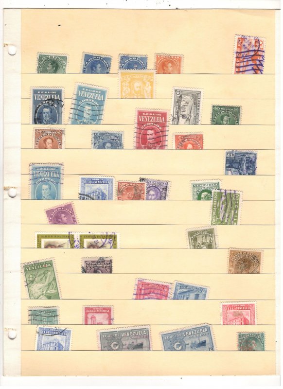 VENEZUELA COLLECTION  ON STOCK SHEET, MINT/USED