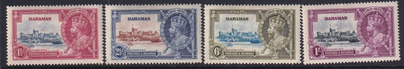 Bahamas Sc# 92 / 95 KGV Silver Jubilee 1935 complete set MMH CV $25.00