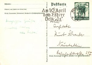 Germany 1938 Third Reich Propaganda Postcard Berlin Slogan Cancel