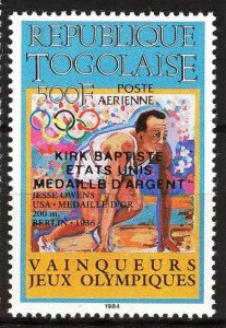 Togo 1985 Olympics Games Los Angeles 1984 Winners Athletics K. Baptiste MNH