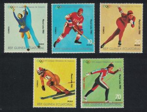 Eq. Guinea Slalom USSR Hockey Winter Olympic Games Lake Placid 5v 1978 MNH