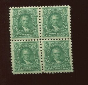 480 Marshall $5 Perf 10 Mint Block of 4 Stamps  (Stock By 243)