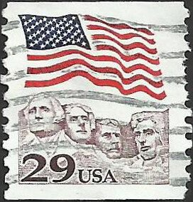 # 2523 USED FLAG OVER MOUNT RUSHMORE    