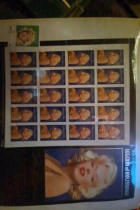 2967a MNH 32¢ Marilyn Monroe Complete Imperforate ERROR Pane of 20 stamps