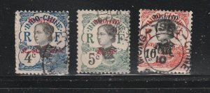 France Offices In China Mongtseu 35-37 U Overprints