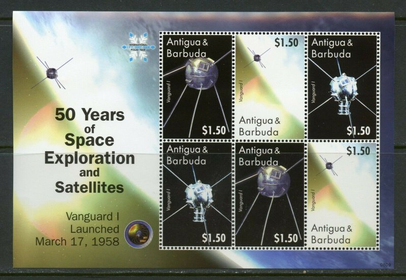 ANTIGUA  50 YEARS OF SPACE EXPLORATION  SHEET I  MINT NH 