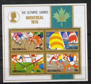 Aitutaki 130a MNH Olympic Games, Cycling, Hockey, Sailing, Athletics