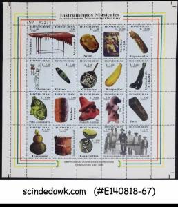 HONDURAS - 2000 MUSICAL INSTRUMENTS - MINIATURE SHEET MNH