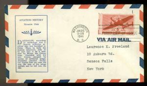 C25 6c AIR MAIL WASHINGTON, DC LINPRINT CACHET