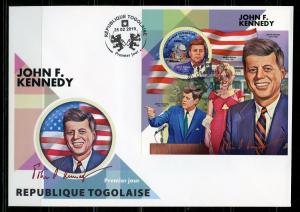 TOGO  2019  JOHN F. KENNEDY  SOUVENIR  SHEET FIRST DAY COVER