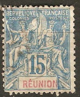 France Reunion 41 Cer 37 Used Fine 1892 SCV $3.25