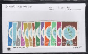 Vanuatu 280-92 Map mnh