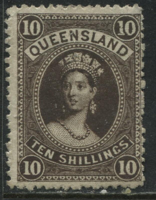 Queensland QV 1882 10/ brown mint o.g.