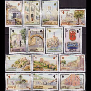 GIBRALTAR 1993 - Scott# 631-44 Architectures Set of 14 NH