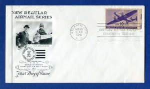 US 1941 Airmail FDC. 10c violet. Atlantic City NJ. Sc#C27.