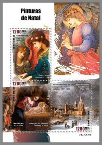GUINEA-BISSAU 2023 MNH IMPERF. Christmas Paintings M/S #639a