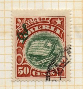 Liberia 1906 Early Issue Fine Used 50c. Optd NW-175409