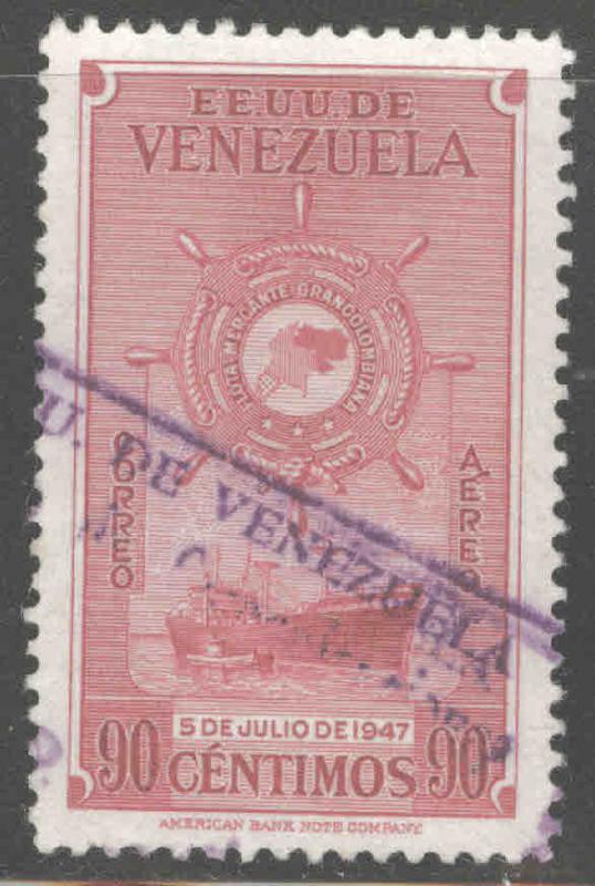 Venezuela  Scott C266 Used 90c airmail stamp