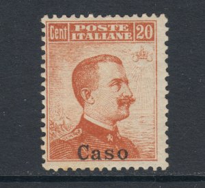 Italy, Aegean Islands, Caso Sc 10 MLH. 1917 20c brown orange King, fresh, F-VF