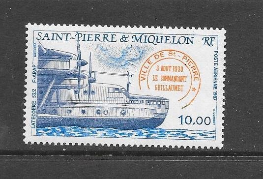 ST PIERRE & MIQUELON #C62  FLYING BOAT  MNH