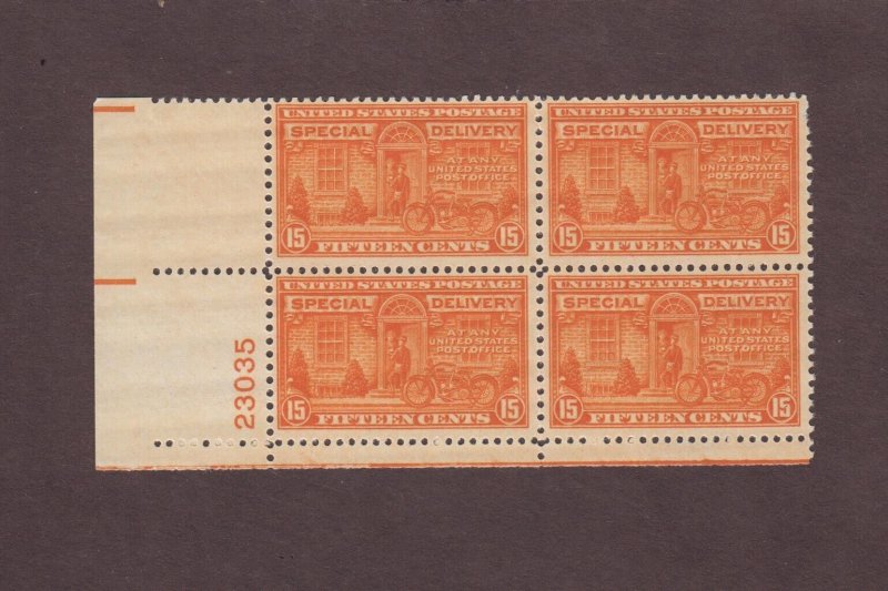 US, E16, SPECIAL DELIVERY, MNH VF PLATE BLOCKS