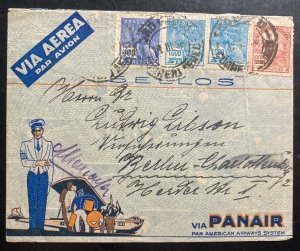 1932 Rio De Janeiro Brazil Illustrate Airmail Cover To Berlin Germany Via PANAIR