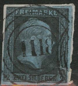 Prussia German State Scott 4 wmk 162, post office 1118