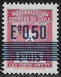 Chile #RA8 MNH Stamp - Chilean Arms Surcharged