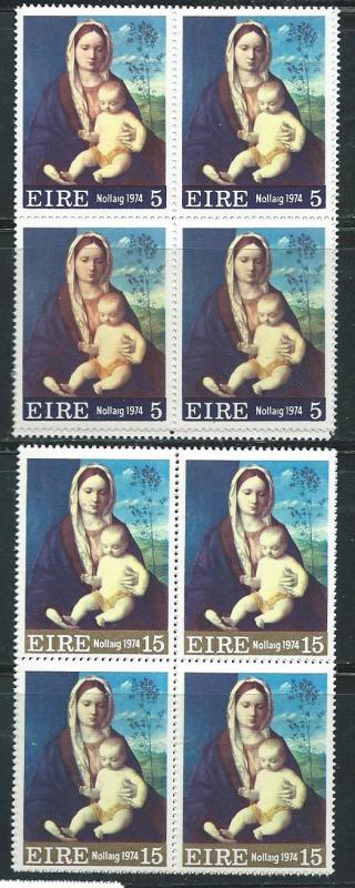 Ireland #365-66 Christmas Blocks of 4   (MNH) CV $7.60