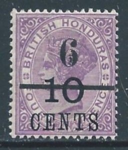 British Honduras #33 NH 4p Surcharged Queen Victoria w/Additional Surcharge -...