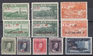 003435/ Luxembourg 1923/24 M/MINT Selection 11 Useful See scans