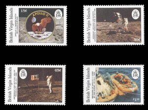 Virgin Islands #641-644 Cat$11.25, 1985 Moon Landing, complete set, never hinged