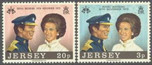 JERSEY  89-90 MNH 1973 Princess Anne's Wedding