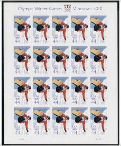 SC#4436 44¢ 2010 Winter Olympics, Vancouver Sheet of Twenty