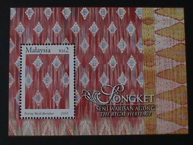 ​MALAYSIA-2005-SC#1023- POTONG WAJIK BARTABUR SONGKETS DESIGNS-MNH -S/S-VF