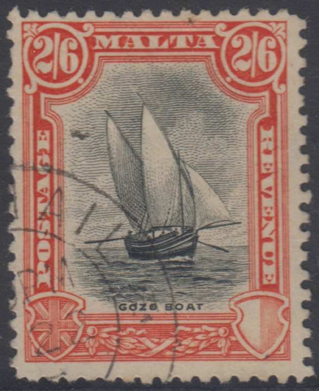 BC MALTA 1926-27 GOO FISHING BOAT Sc 144 KEY VALUE USED SCV$60.00 