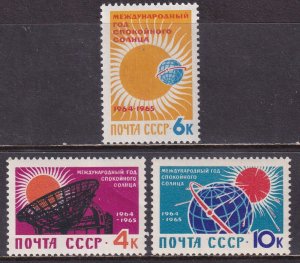 Russia 1964 Sc 2839-41 International Quiet Sun Year Stamp MNH