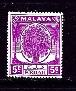 Malaya-Kedah 65 Lightly Hinged 1952 issue