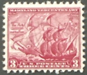 Scott #736 1934 3¢ Maryland Tercentenary MNH OG