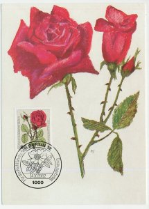 Maximum card Germany / Berlin 1982 Rose