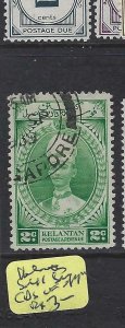 MALAYA  KELANTAN  (PP2901B)  SULTAN  2C SG 41  SINGAPORE  CDS   VFU