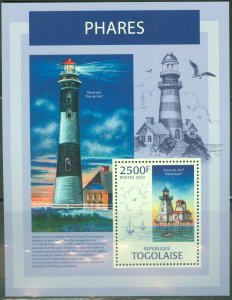 TOGO 2013 LIGHTHOUSES OF THE WORLD  SOUVENIR SHEET